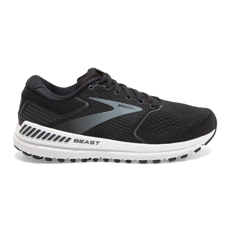 Brooks Men's Beast '20 Road Running Shoes - Black/Ebony/Grey/Charcoal (QDLY71623)